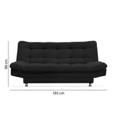 INDUSTRIAL BASESTILOS - Sofá Cama Moltochic 3 Posiciones Poliéster Negro