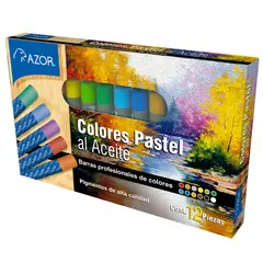 AZOR - Colores Pasteles Al Aceite x12 Unidades