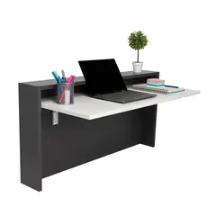 RTA DESIGN - Escritorio The Wall 51.5x100x45.8 Plomo Blanco