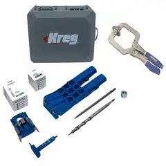 KREG - Combo Equipo para Realizar Dos Perforaciones Ocultas + Prensa Plana de 2 Pulgadas
