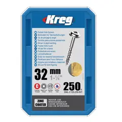 KREG - Tornillos 32mm/1 1/4pulg R/Gru8 Cab Ara Paqx250