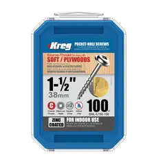 KREG - Tornillos 38mm/1 1/2pulg R/Gru8 Cab Ara Paqx100
