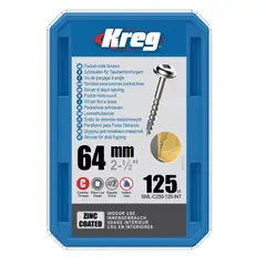 KREG - Tornillos 2 1/2pulg R/Gru8 Cab Arand Paqx125