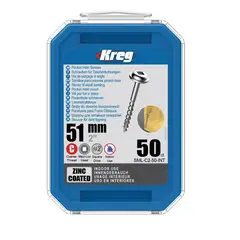 KREG - Tornillos 51mm/2pulg R/Gru8 Cab Arand Paqx50