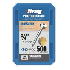KREG - Tornillos-19mm/.75pulg R/Fina 6 Cab Pan Paqx500