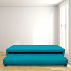 MAGIC CLASS - Cama Nido Jafar Doble 140X190 Ecocuero Azul