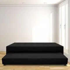 MAGIC CLASS - Cama Nido Jafar Semidoble 120X190 Microfibra Negro