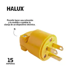 HALUX - Clavija En PVC Con Polo A Tierra