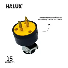HALUX - Clavija En Caucho Con Soporte Metálico