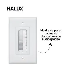HALUX - Toma Pasa Cables Con Cortina De Cepillo