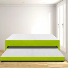 MAGIC CLASS - Cama Nido Doble 140X190 Ecocuero Verde