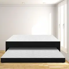 MAGIC CLASS - Cama Nido Semidoble 120X190 Microfibra Negro