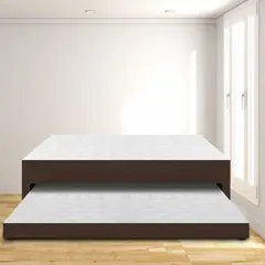 MAGIC CLASS - Cama Nido Sencilla 100X190 Ecocuero Café