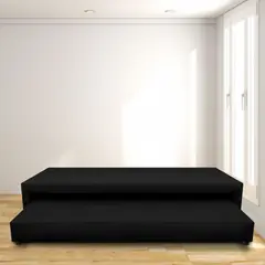 MAGIC CLASS - Cama Nido Jafar Sencilla 90X190 Ecocuero Negro