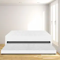 MAGIC CLASS - Cama Nido Semidoble 120X190 Microfibra Blanco
