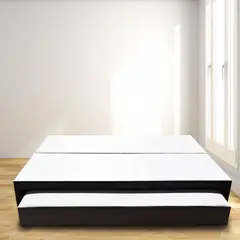 MAGIC CLASS - Cama Nido Dividida Queen 160X190 Microfibra Negro