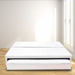 MAGIC CLASS - Cama Nido Dividida Queen 160X190 Microfibra Blanco