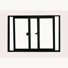 undefined - Ventana 60x40cm Aluminio Pintada Negra Vidrio 6mm