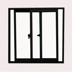 undefined - Ventana 1.2x1.2m Aluminio Pintada Negra Vidrio 4mm