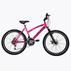 SFORZO - Bicicleta De Montaña Shimano Dama R26 21V Talla M Disco Mecánico Tipo Moto Rosado