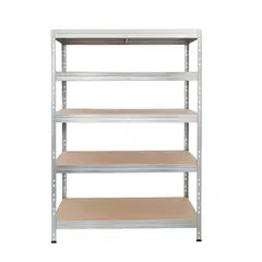 FIXSER - Estantería Metal/Madera 180x120x50 cm 5 Niveles Galvanizado 1500Kg