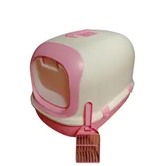 PET CENTER - Arenera Para Gatos 63x41x43cm Mediano Azul