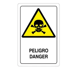 GENERICO - Señal Peligro 32.5X22.5Cm Vinilo Adhesivo