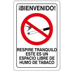 GENERICO - Señal Respire Tranquilo 32.5X22.5Cm Vinilo Adhe