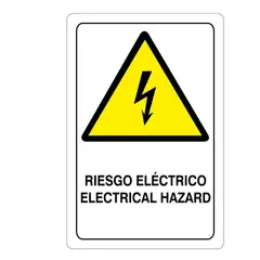 GENERICO - Señal Riesgo Eléctrico 32.5X22.5Cm Poliestireno