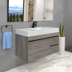 FIRPLAK - Mueble Viteli Cierre Lento Tambo Con Lavamanos Oslo 94X48 Cm Blanco