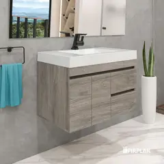 FIRPLAK - Mueble Viteli Cierre Lento Tambo Con Lavamanos Oslo 79X48 Cm Blanco