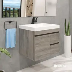 FIRPLAK - Mueble De Baño Viteli Cierre Lento Tambo + Lavamanos Génova 63X48 Cm Blanco