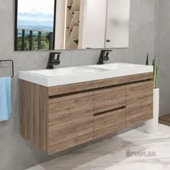 FIRPLAK - Mueble Viteli Cierre Lento Sikuani Con Lavamanos Siena 124X48 Cm Blanco