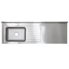 GENERICO - Lavaplatos Sobreponer 180X60 Acero Inox Satin Izqu