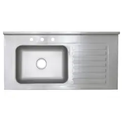 GENERICO - Lavplatos Sobreponer 120X60 Acero Inox Satin Izquie