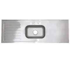 GENERICO - Lavaplatos Sobreponer 150X52 Acero Inox Satin Cent