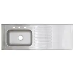 GENERICO - Lavaplatos Sobreponer 150X52 Acero Inox Satin Izqu
