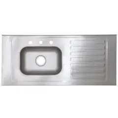 GENERICO - Lavaplatos Sobreponer 120X52 Acero Inox Satin Izqui
