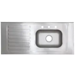 GENERICO - Lavaplatos Sobreponer 120X52 Acero Inox Satin Dere