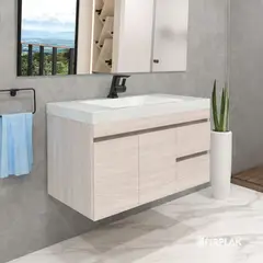 FIRPLAK - Mueble Viteli Cierre Lento Mali Con Lavamanos Siena 94X48 Cm Blanco