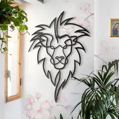 DE CASA - Cuadro Aplique Decorativo León Calado 70x48cm