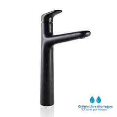 CORONA - Grifería Lavamanos Monocontrol Liquid Alta Negro Mate