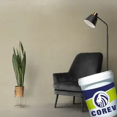 COREV - Pintura texturizada para muros Tipo Microcemento crema Lisso galon