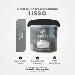 COREV - Pintura texturizada Lisso apariencia cementicia Galón Gris