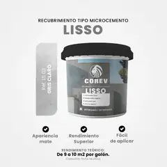 COREV - Pintura texturizada Lisso apariencia cementicia Galón Gris claro