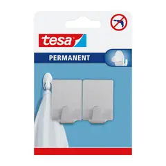 TESA - Gancho Permanente Cuadrado Metal X2Und