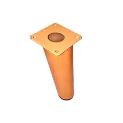 MADECENTRO - Pata 957 Acero Diagonal Efec Maderado Cla 150Mm