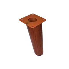 MADECENTRO - Pata 917 Acero Diagonal Efec Maderado Osc 150Mm