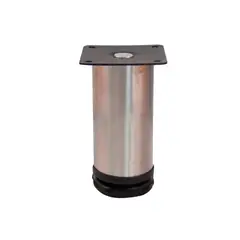 MADECENTRO - Pata 697 Acero 201 Cilindica Nivelador H 120Mm