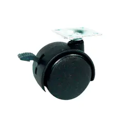 MADECENTRO - Rodachina Plataforma Nylon Freno Negra 50Mm